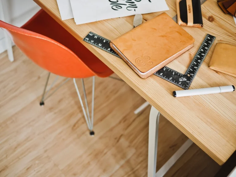 Desk and paperwork